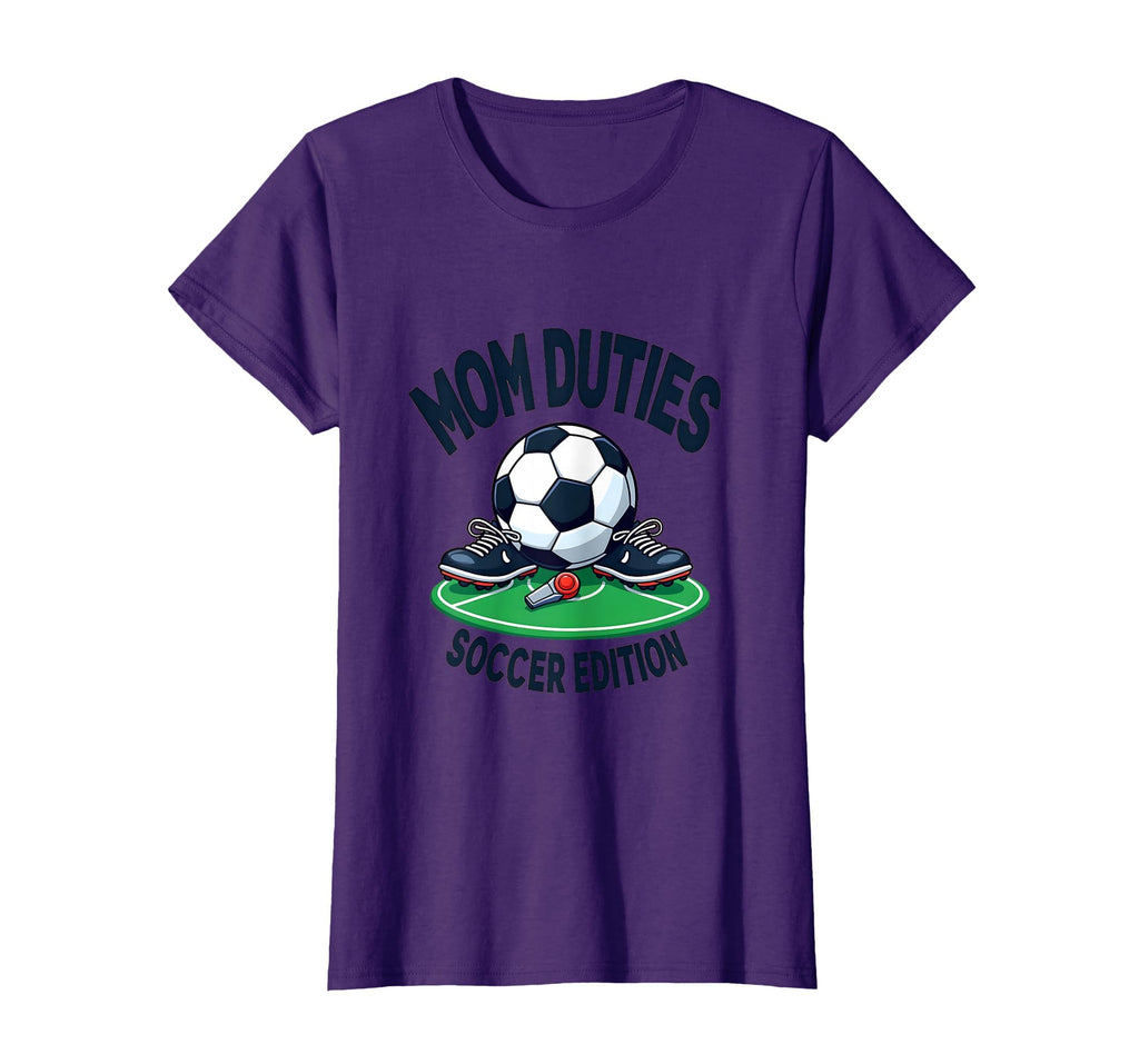 Mom Duties Soccer Game Day T-Shirt - Streetwear Style for Adults