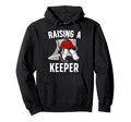 Raising Hockey Keeper Dad Hockey Goalkeeper Hoodie - Graphic Print Unisex