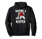 Raising Hockey Keeper Dad Hockey Goalkeeper Hoodie - Graphic Print Unisex
