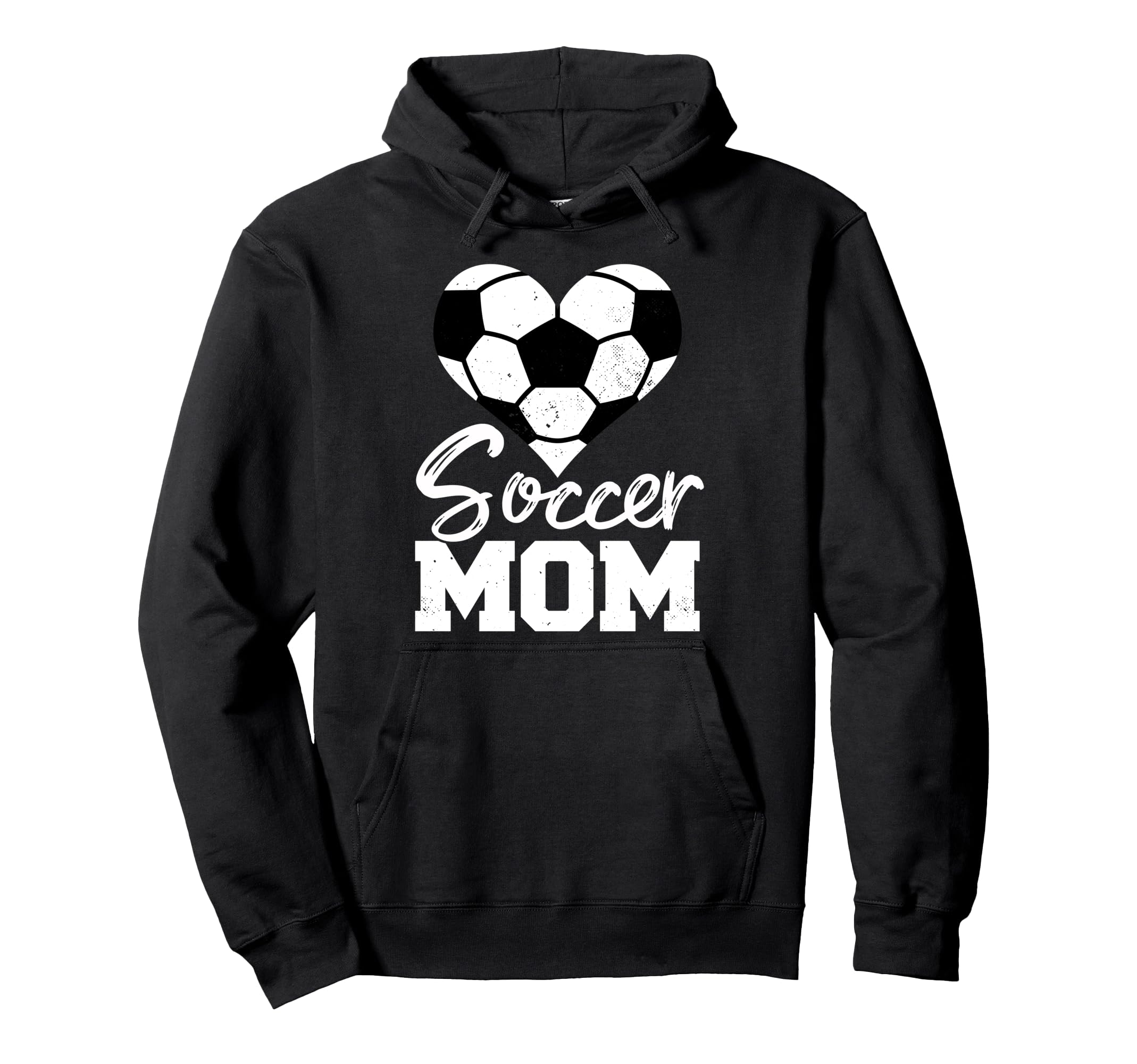 Soccer Mom Heart Funny Heartfelt Hoodie - Fun Novelty Design Men Women