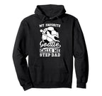 Proud Soccer Goalie Step Dad Soccer Keeper Hoodie - Graphic Print Unisex