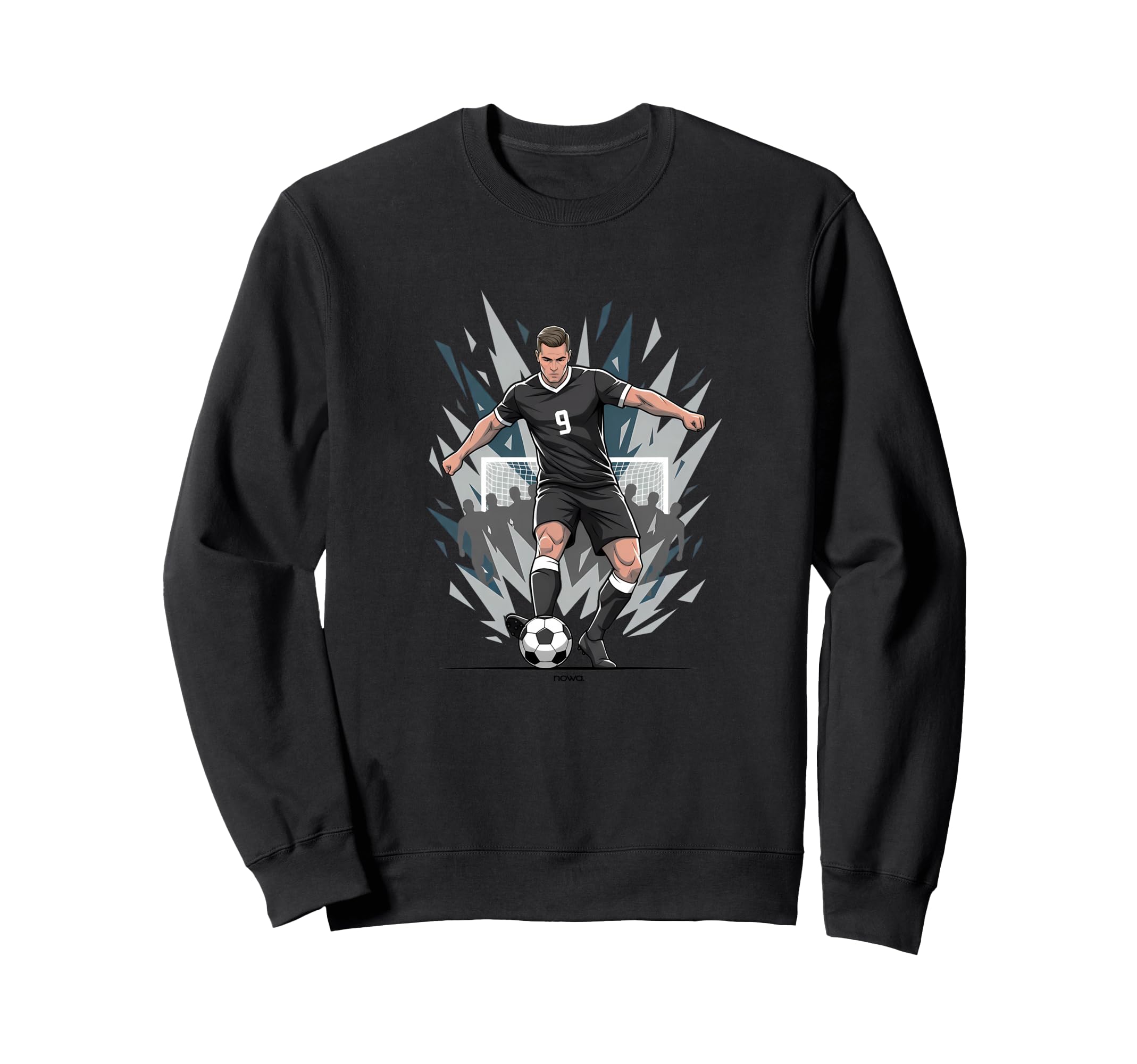 Football Soccer Striker Scoring Sweatshirt - Aesthetic Graphic for Adults