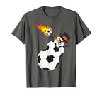Soccer Balls Snowman Winter Sports Team T-Shirt - Custom Art Print Unisex