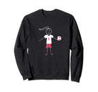 Funny Womens Soccer Player Sweatshirt - Trendy Graphic for Adults