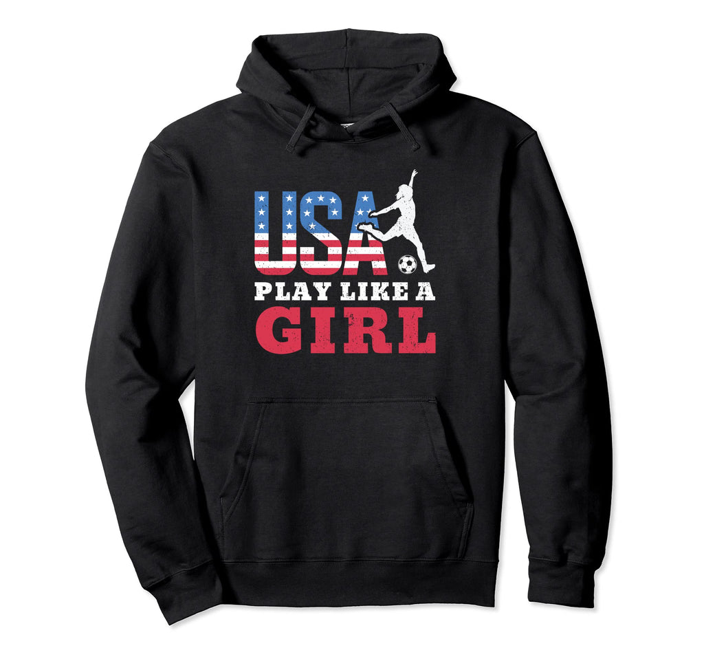 Play Like American Flag Usa Soccer Sport Hoodie - Minimalist Print Unisex