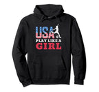 Play Like American Flag Usa Soccer Sport Hoodie - Minimalist Print Unisex