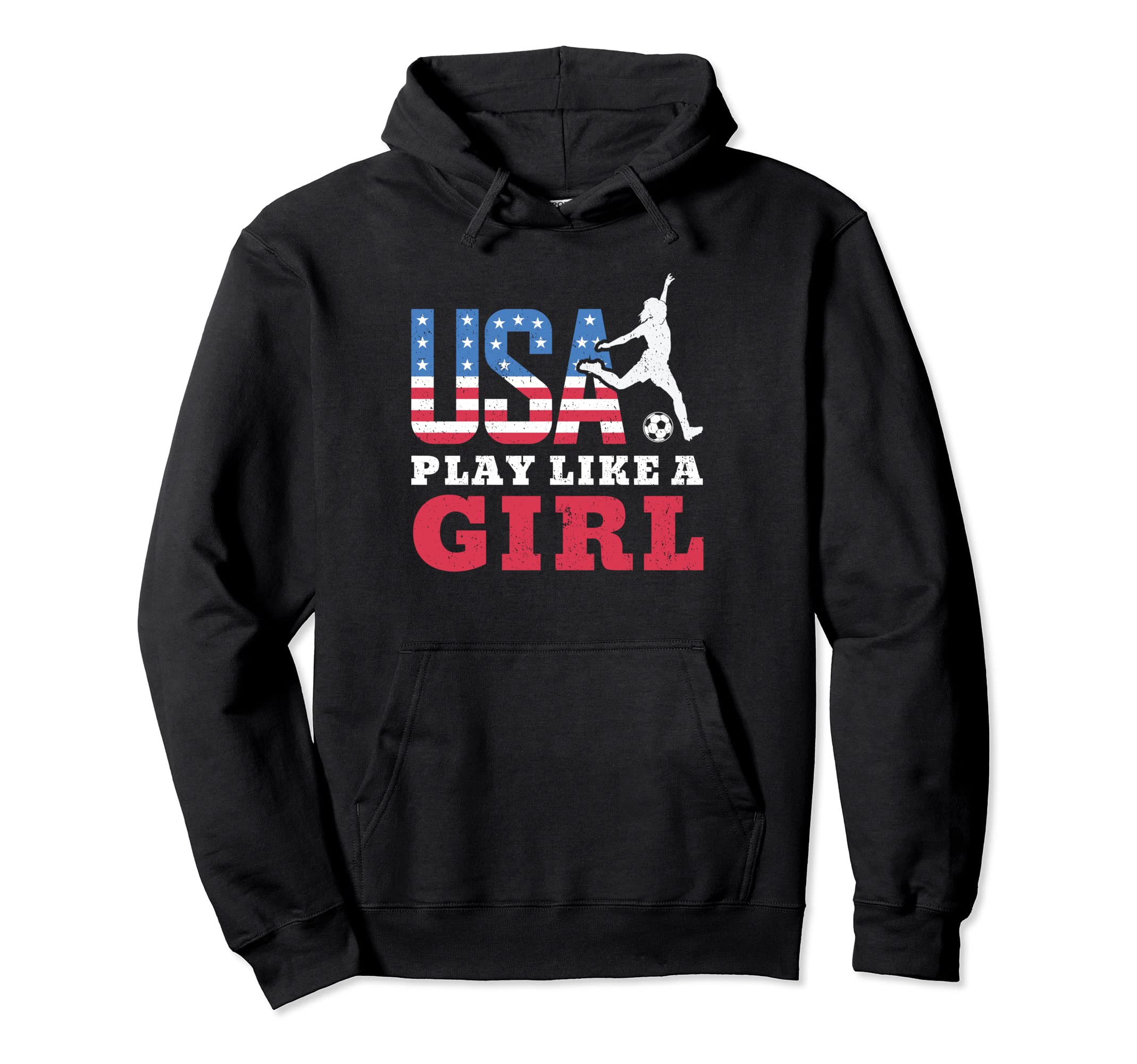 Play Like American Flag Usa Soccer Sport Hoodie - Minimalist Print Unisex