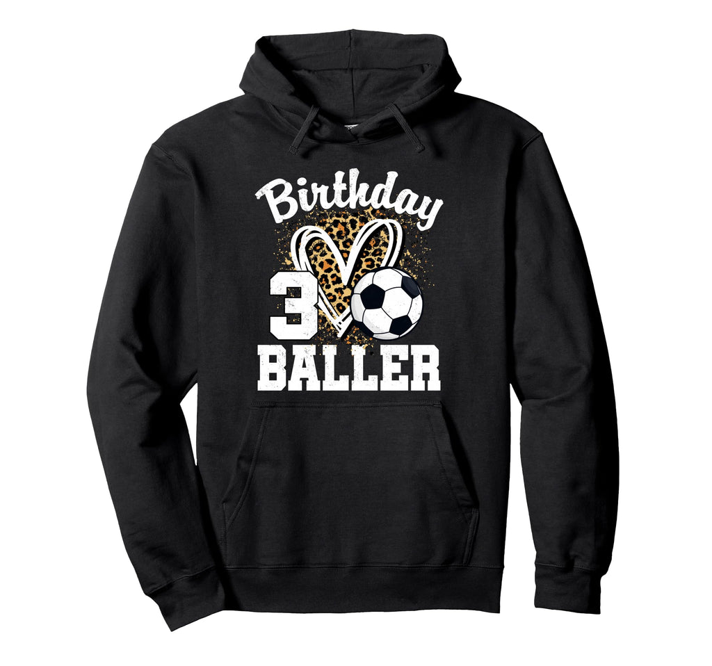 3Rd Birthday Soccer Ball 3 Year Old Hoodie - Minimalist Print for Adults