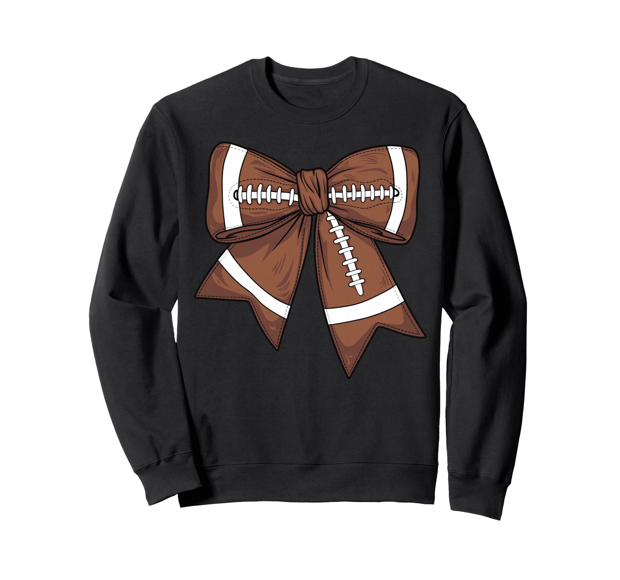 Coquette Bow Football Football Mom Sweatshirt - Aesthetic Graphic Unisex