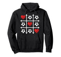 Soccer Valentine Heart Tic Tac Toe Hoodie - Fun Novelty Design Men Women