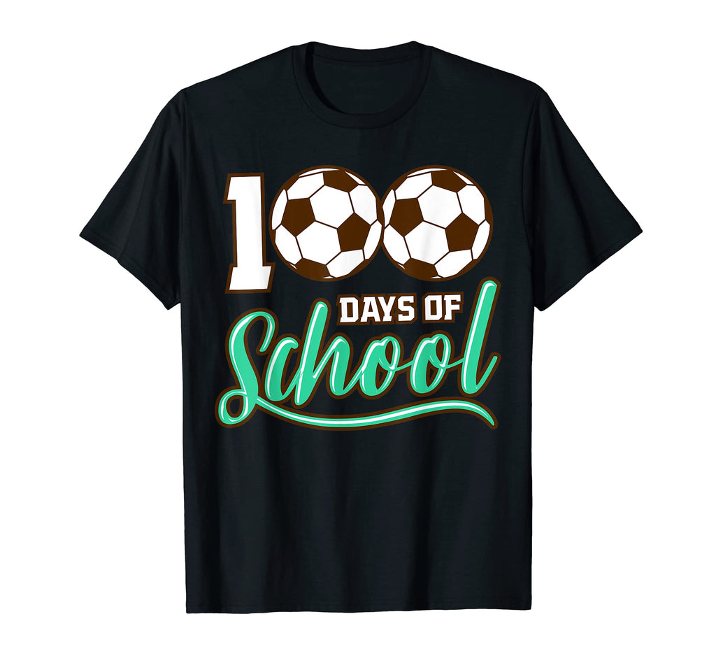 100 Days School Soccer Teacher 100 Days T-Shirt - Unique Graphic Unisex
