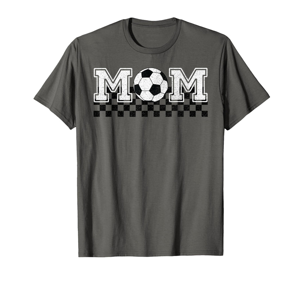 Soccer Mom Soccer Mama Checkered T-Shirt - Novelty Apparel for Adults
