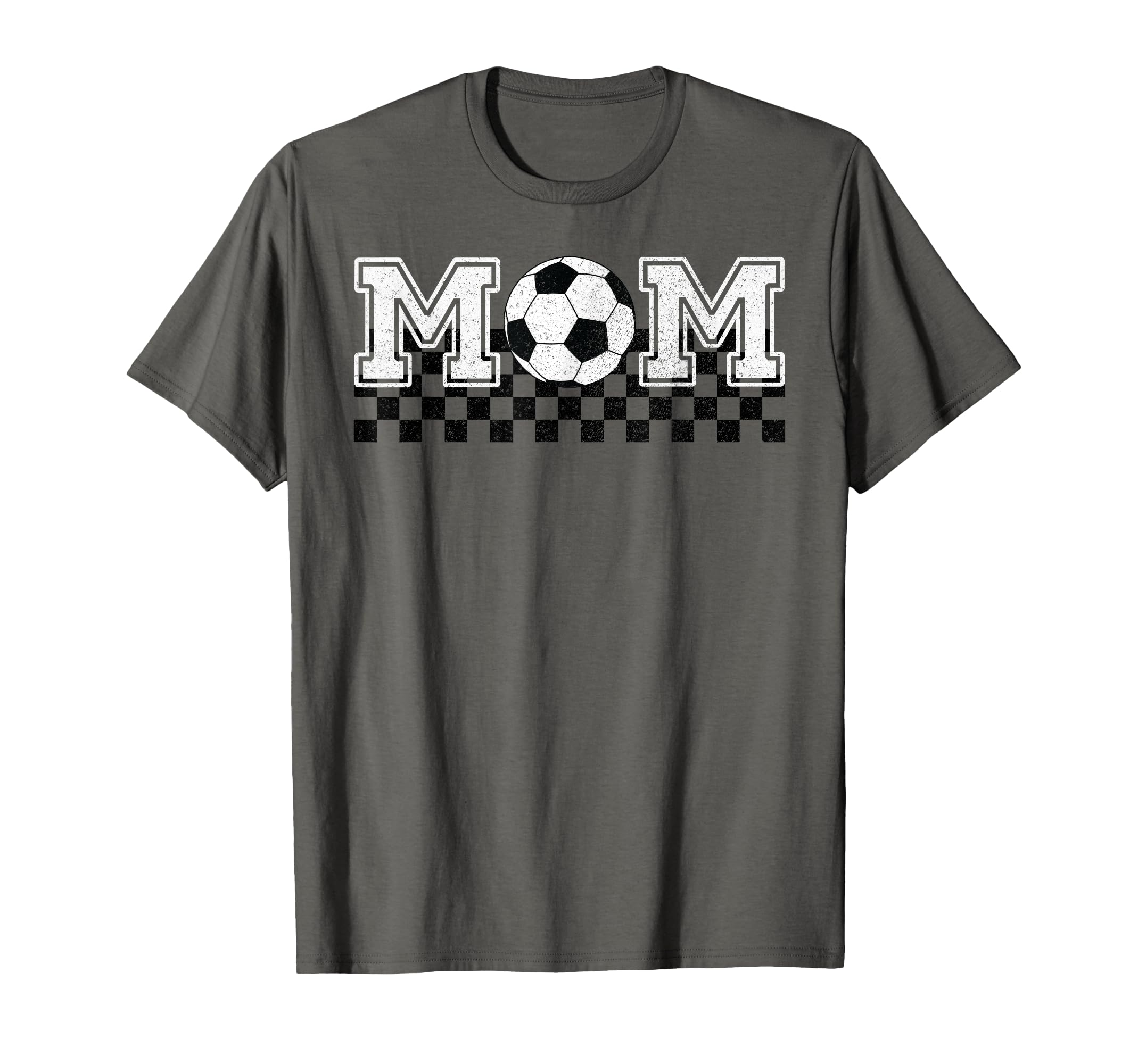 Soccer Mom Soccer Mama Checkered T-Shirt - Novelty Apparel for Adults