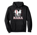 Ball Nana Baseball Soccer Heart Nana Hoodie - Trendy Graphic for Adults
