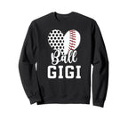 Ball Gigi Grandma Heart Baseball Soccer Sweatshirt - Unique Graphic Unisex