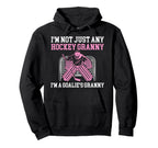 Im Hockey Goalie Granny Hockey Keeper Hoodie - Minimalist Print Unisex