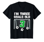 3Rd Birthday Soccer Football Player 3 T-Shirt - Minimalist Print Unisex