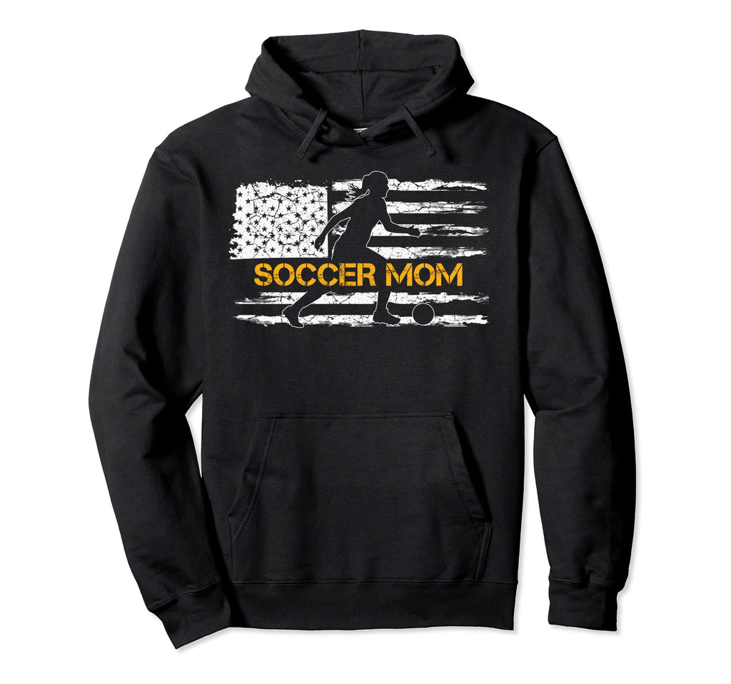 American Flag Proud Soccer Mom Football Hoodie - Custom Art Print Unisex