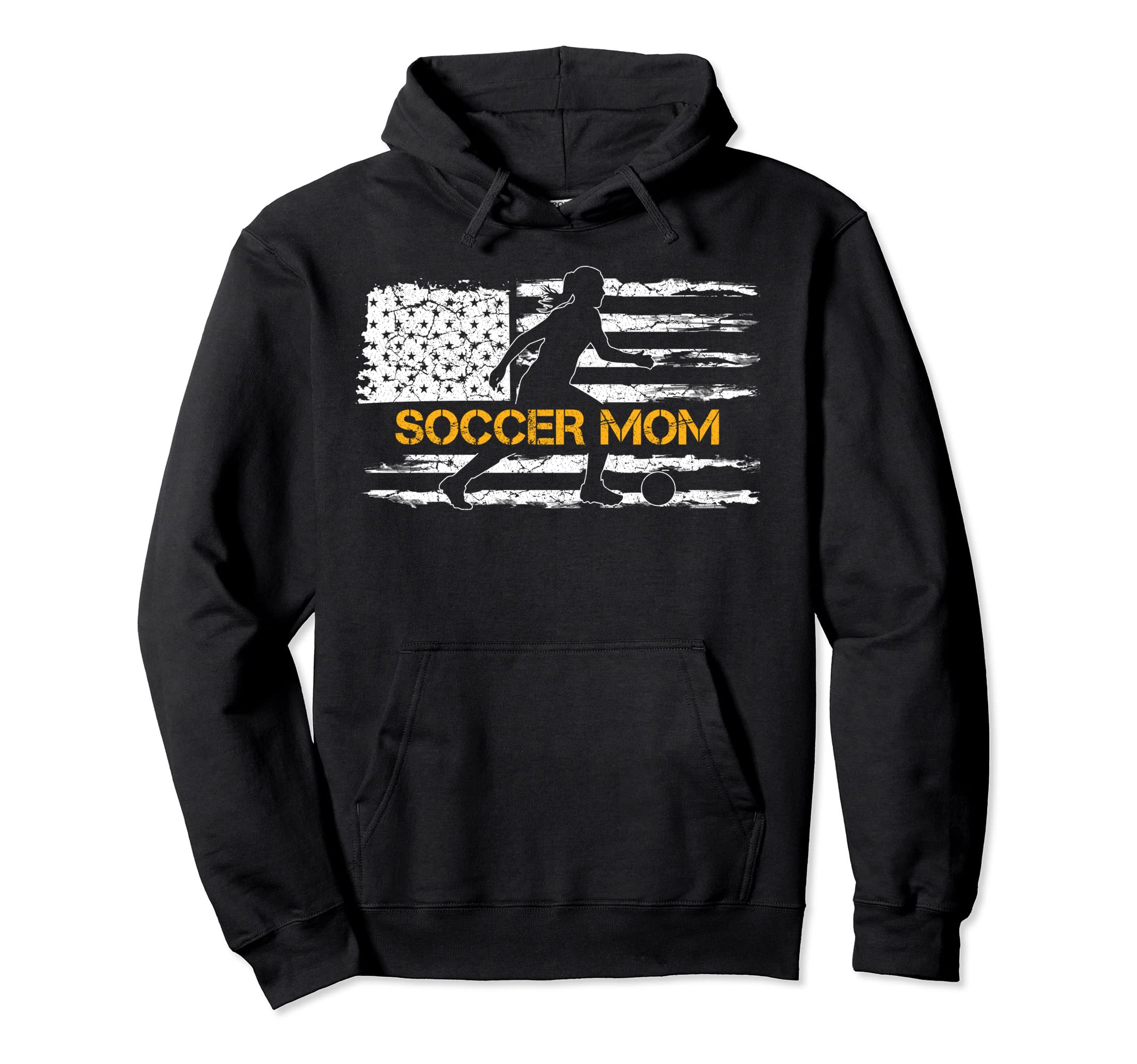 American Flag Proud Soccer Mom Football Hoodie - Custom Art Print Unisex