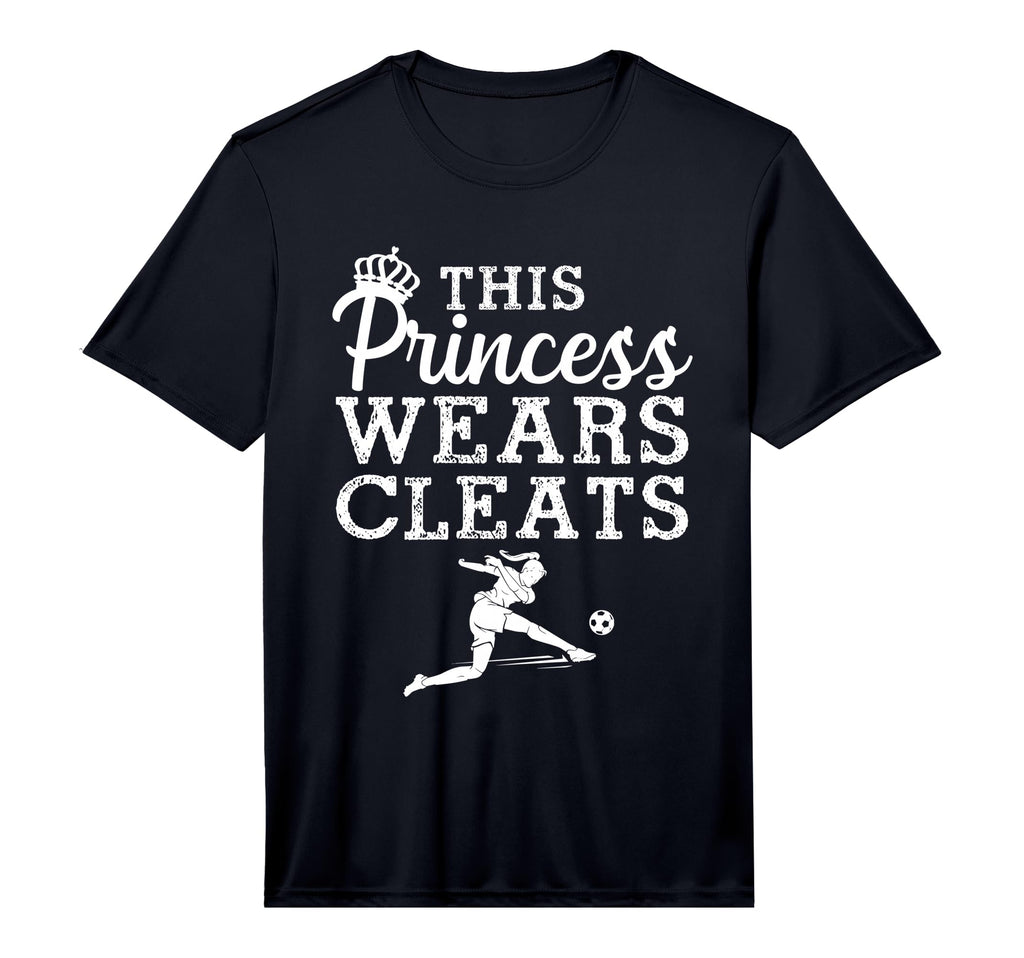 Soccer Princess Wears Cleats Football T-Shirt - Custom Art Print Men Women