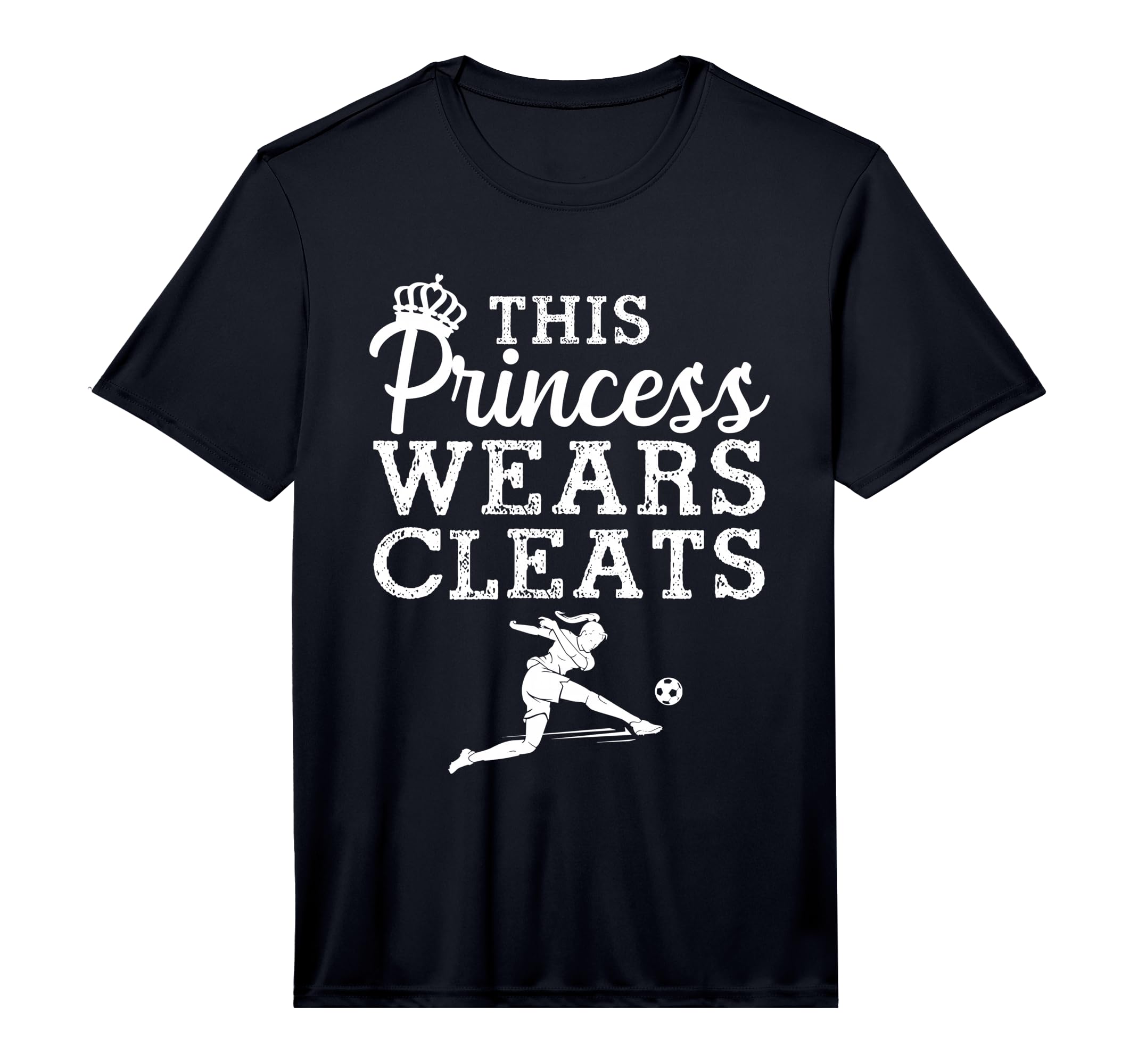 Soccer Princess Wears Cleats Football T-Shirt - Custom Art Print Men Women