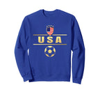 American Flag Soccer Womens Sweatshirt - Aesthetic Graphic for Adults