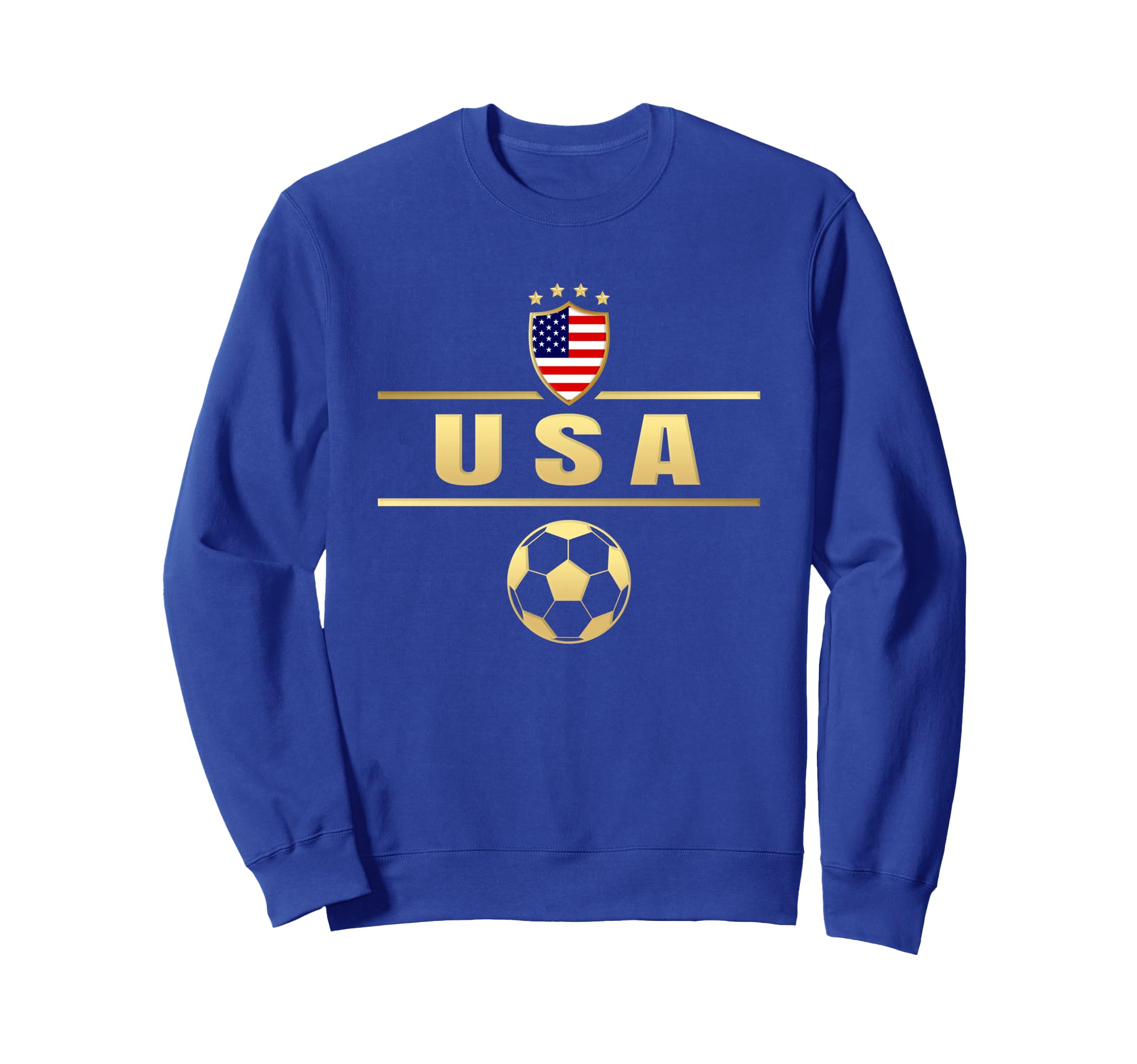 American Flag Soccer Womens Sweatshirt - Aesthetic Graphic for Adults