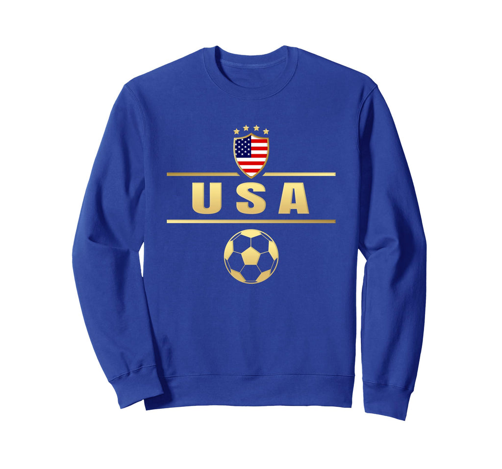 American Flag Soccer Mom Soccer Sweatshirt - Novelty Apparel for Adults