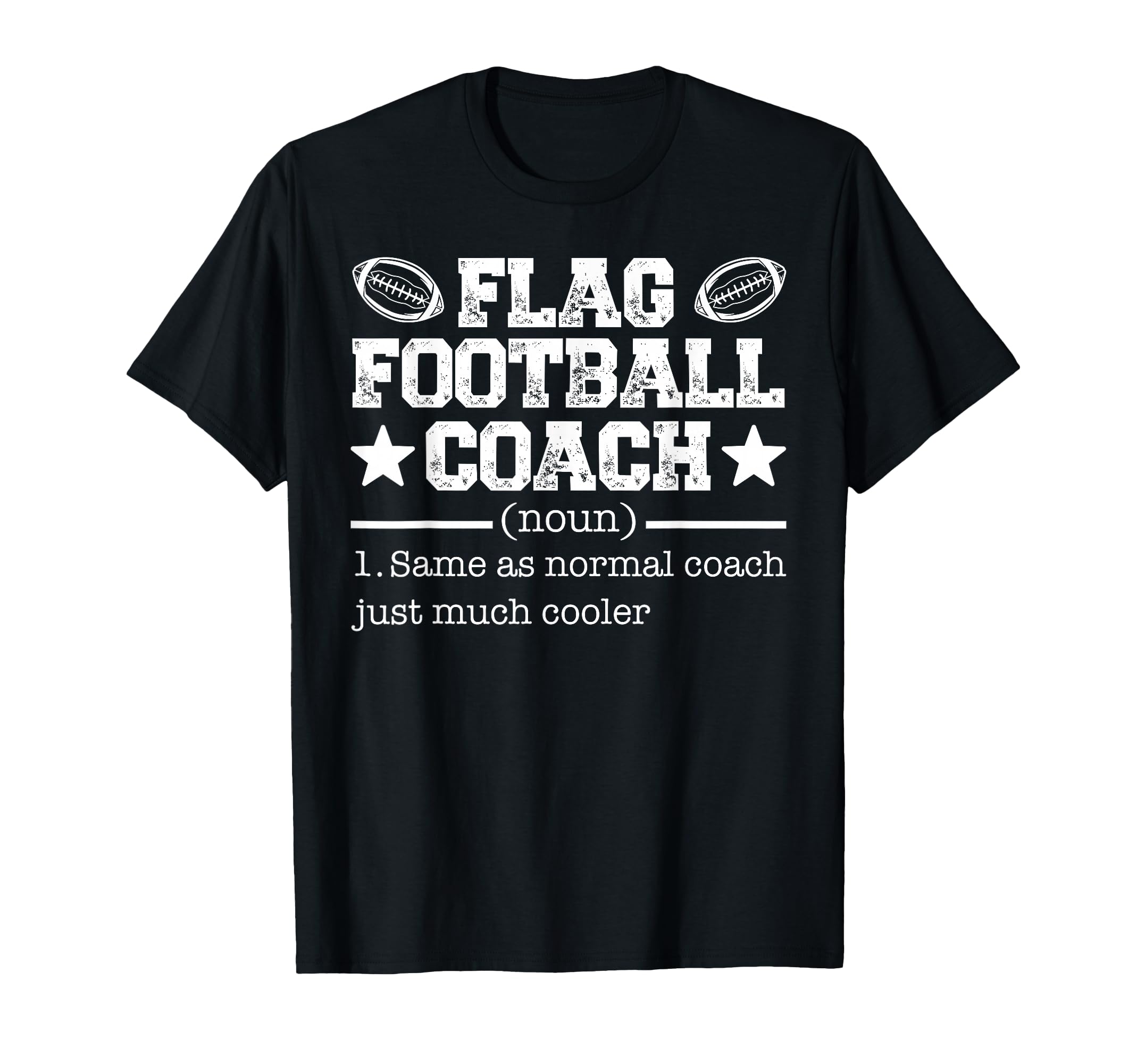 Flag Football Coach T-Shirt - Trendy Graphic Men Women