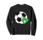 Funny Soccer Ball Number 4 Soccer Sweatshirt - Aesthetic Graphic for Adults
