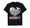 Ball Mommy Baseball Soccer Heart Mom T-Shirt - Trendy Graphic for Adults