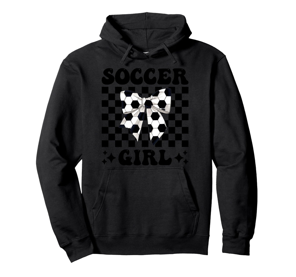 Soccer Coquette Bow Hoodie - Novelty Apparel Men Women