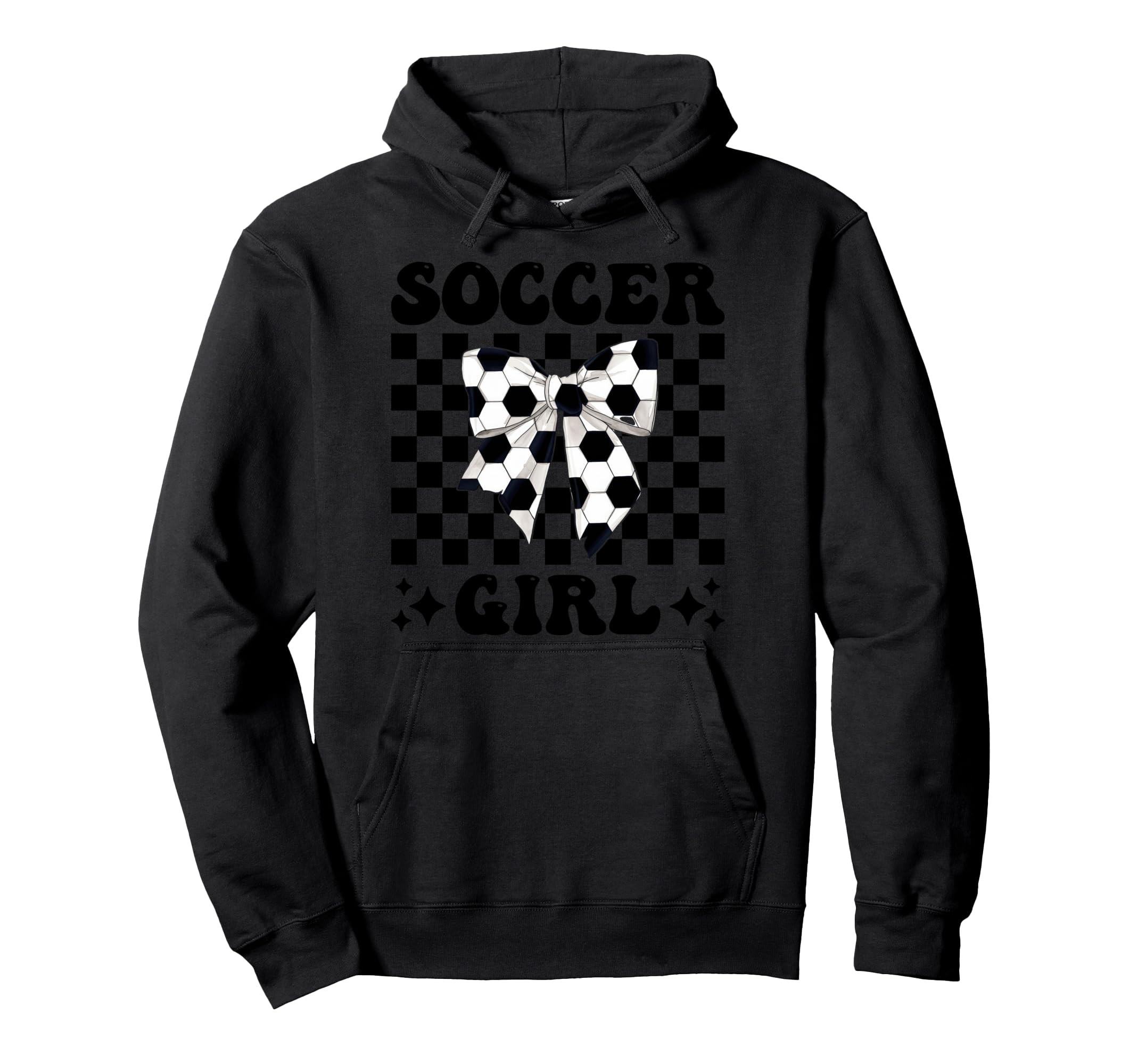 Soccer Coquette Bow Hoodie - Novelty Apparel Men Women