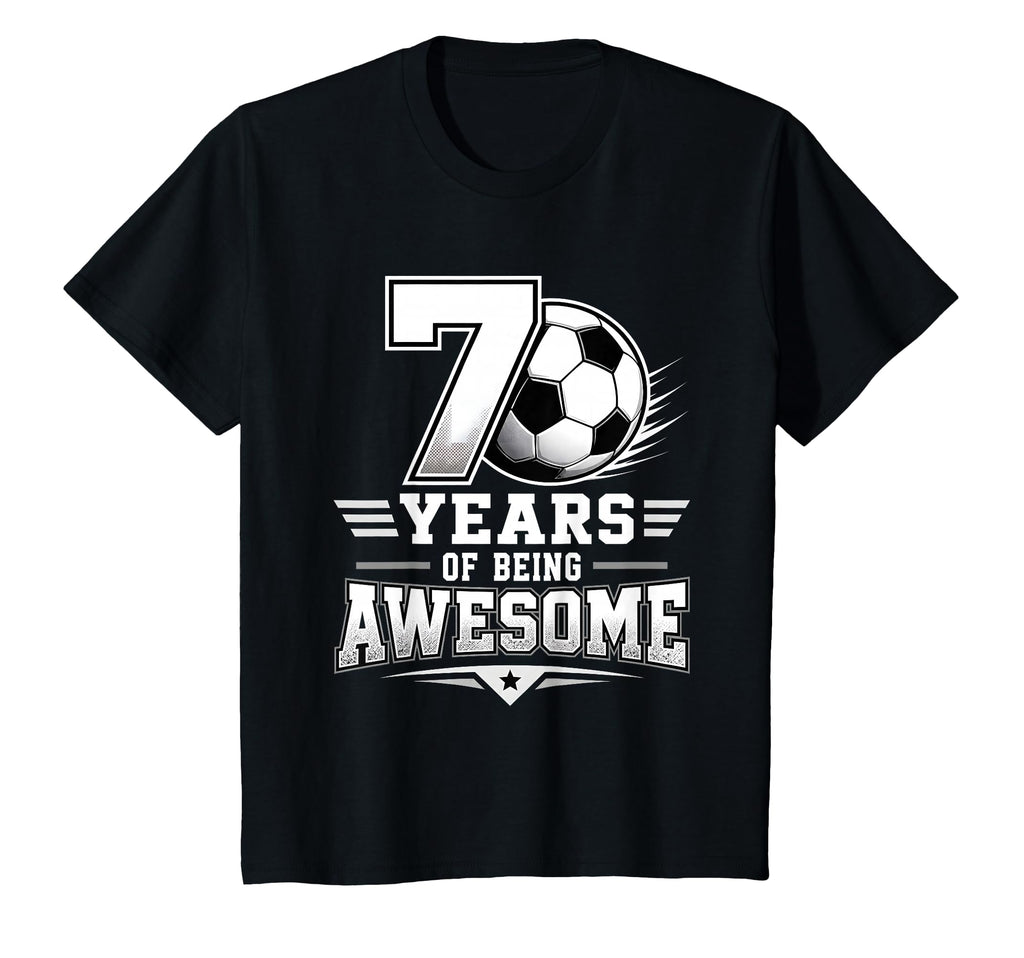 7Th Birthday Soccer 7 Years Being T-Shirt - Minimalist Print Unisex