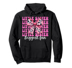 Little Sister Biggest Fan Soccer Hoodie - Custom Art Print for Adults