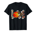 Love Basketball Soccer Football Mom T-Shirt - Novelty Apparel Men Women