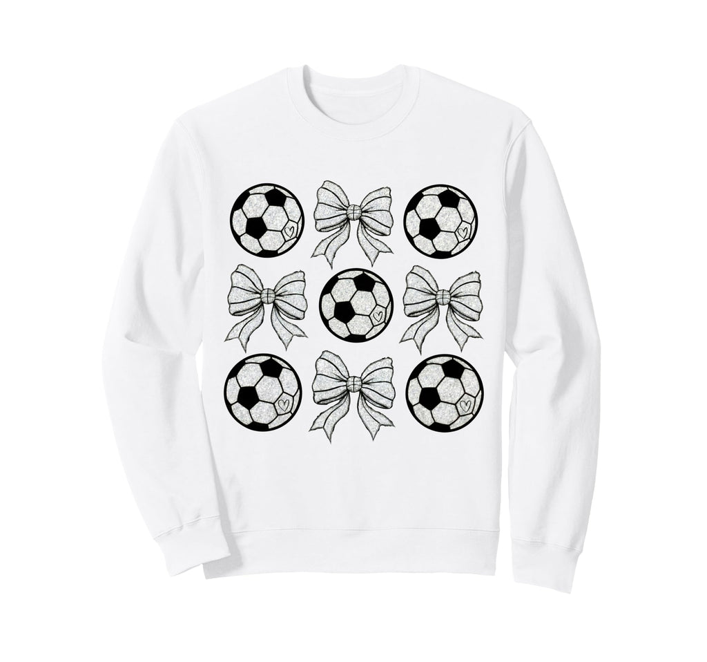 Soccer Bow Game Day Soccer Sweatshirt - Custom Art Print for Adults