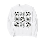 Soccer Bow Game Day Soccer Sweatshirt - Custom Art Print for Adults