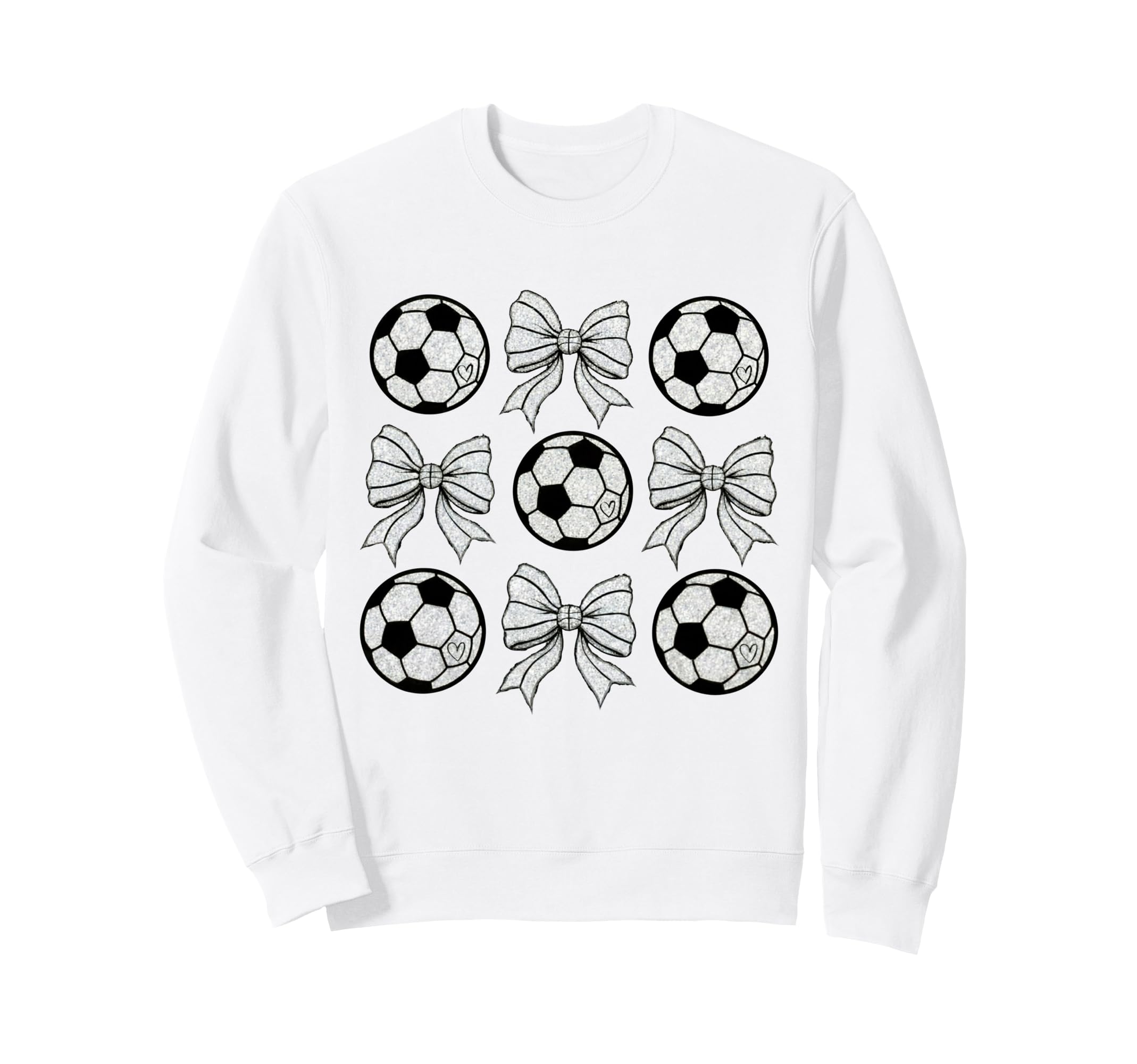 Soccer Bow Game Day Soccer Sweatshirt - Custom Art Print for Adults