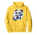 Panda Soccer Player Kicking Soccer Ball Hoodie - Trendy Graphic Men Women