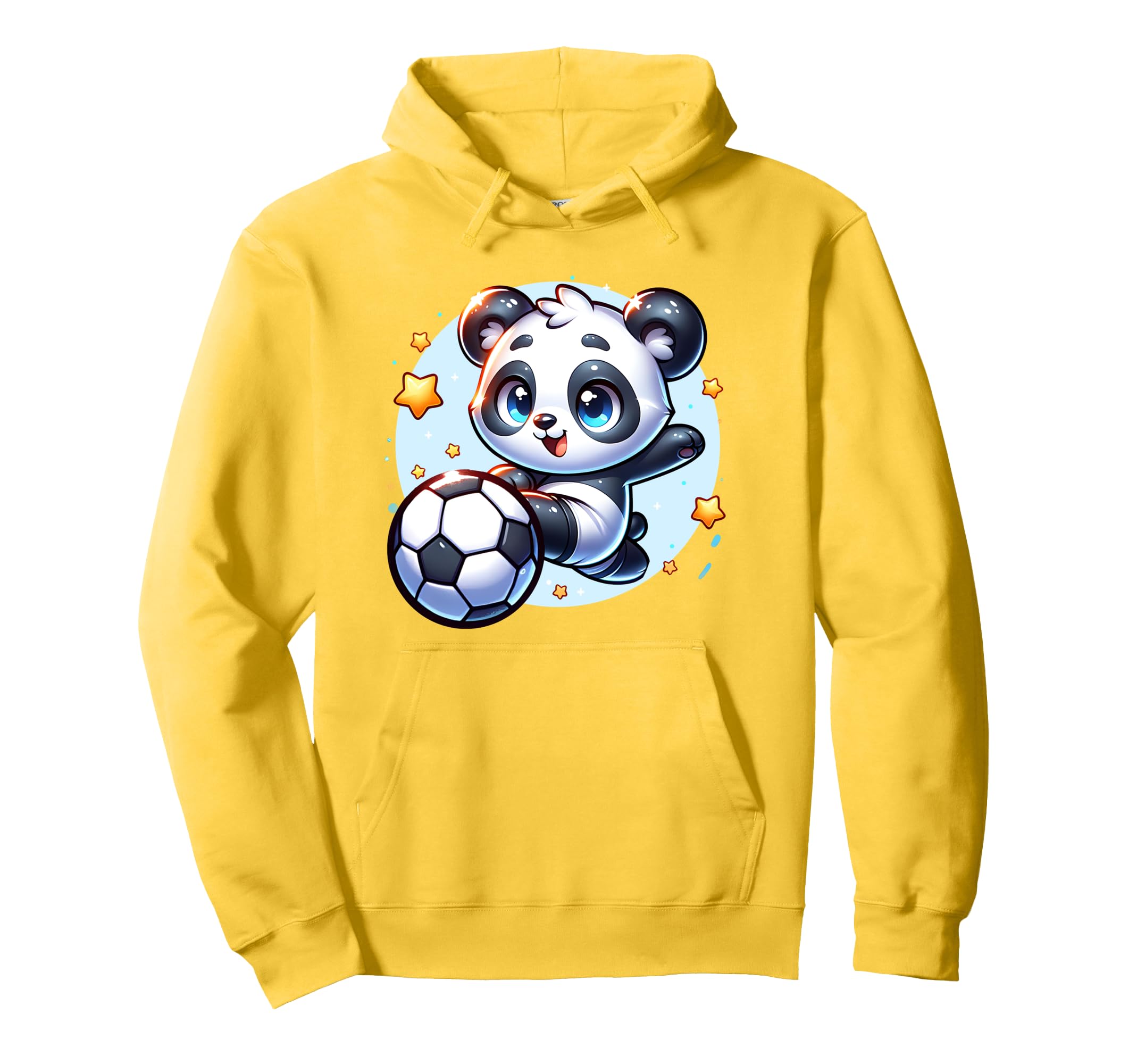 Panda Soccer Player Kicking Soccer Ball Hoodie - Trendy Graphic Men Women