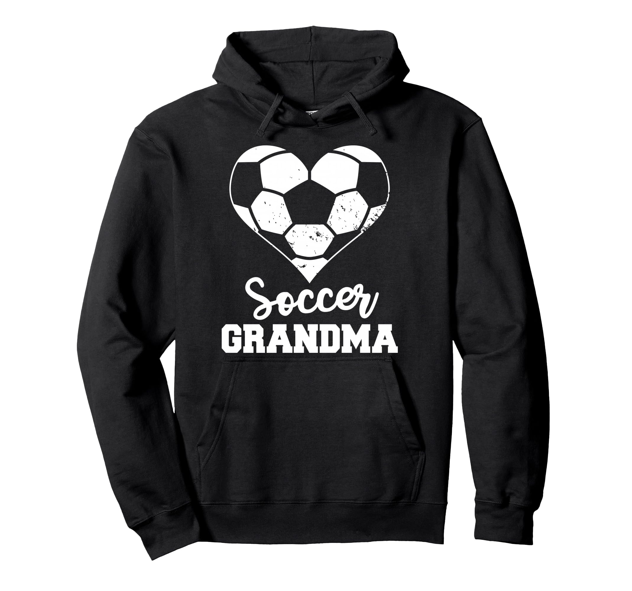 Soccer Grandma Heart Funny Soccer Hoodie - Unique Graphic Men Women