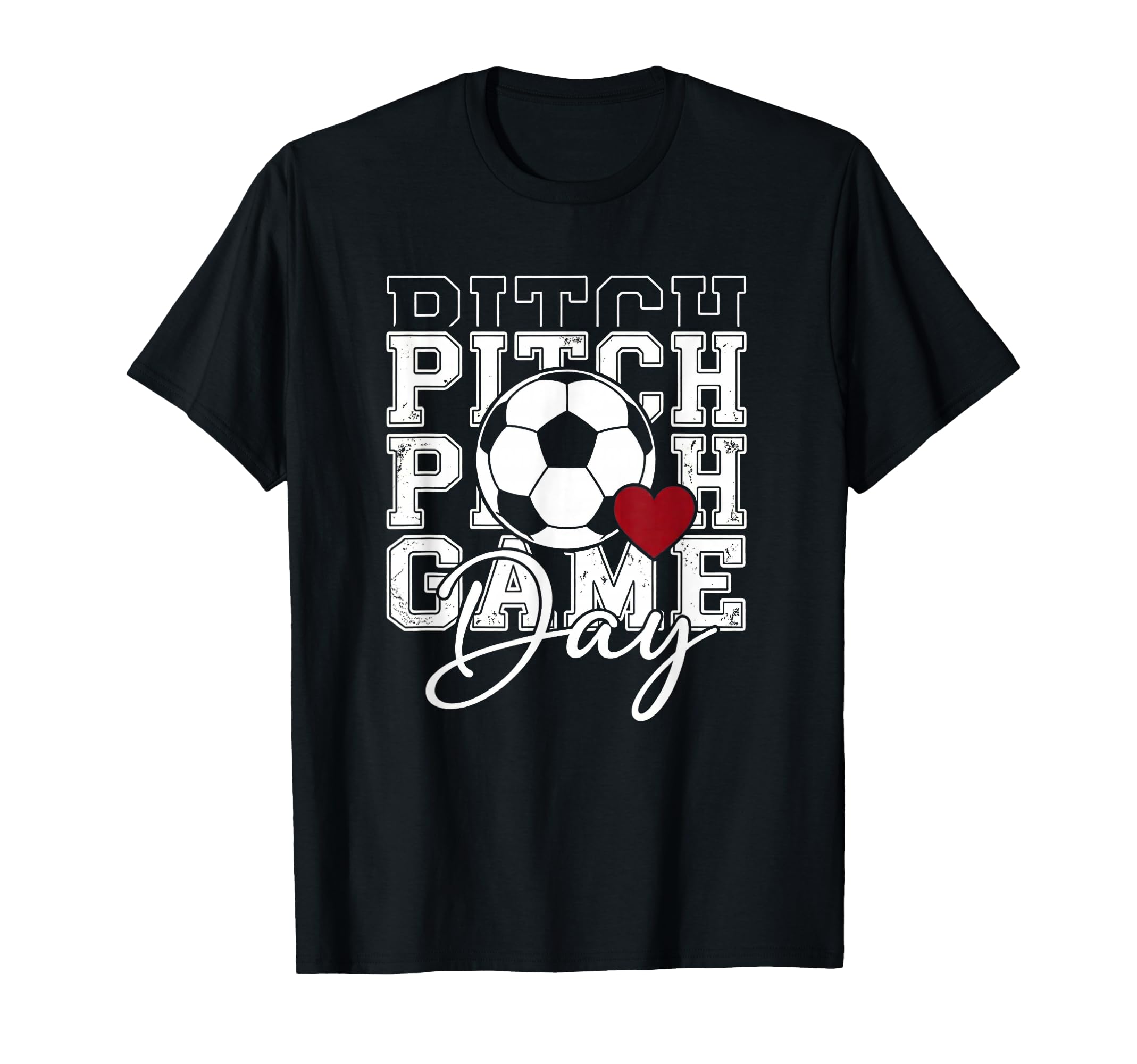 Soccer Game Day Spirit Heart Athlete T-Shirt - Unique Graphic for Adults