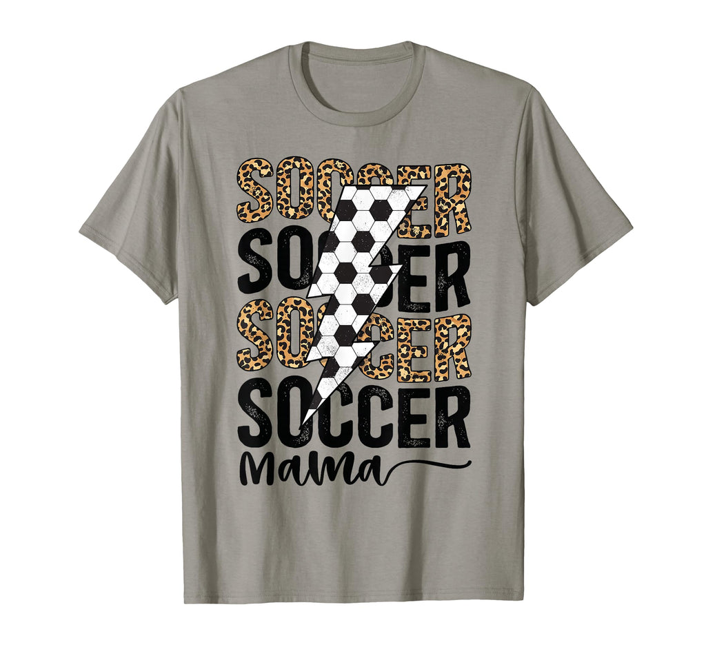 Soccer Mama Leopard Soccer Mom Soccer T-Shirt - Custom Art Print Men Women