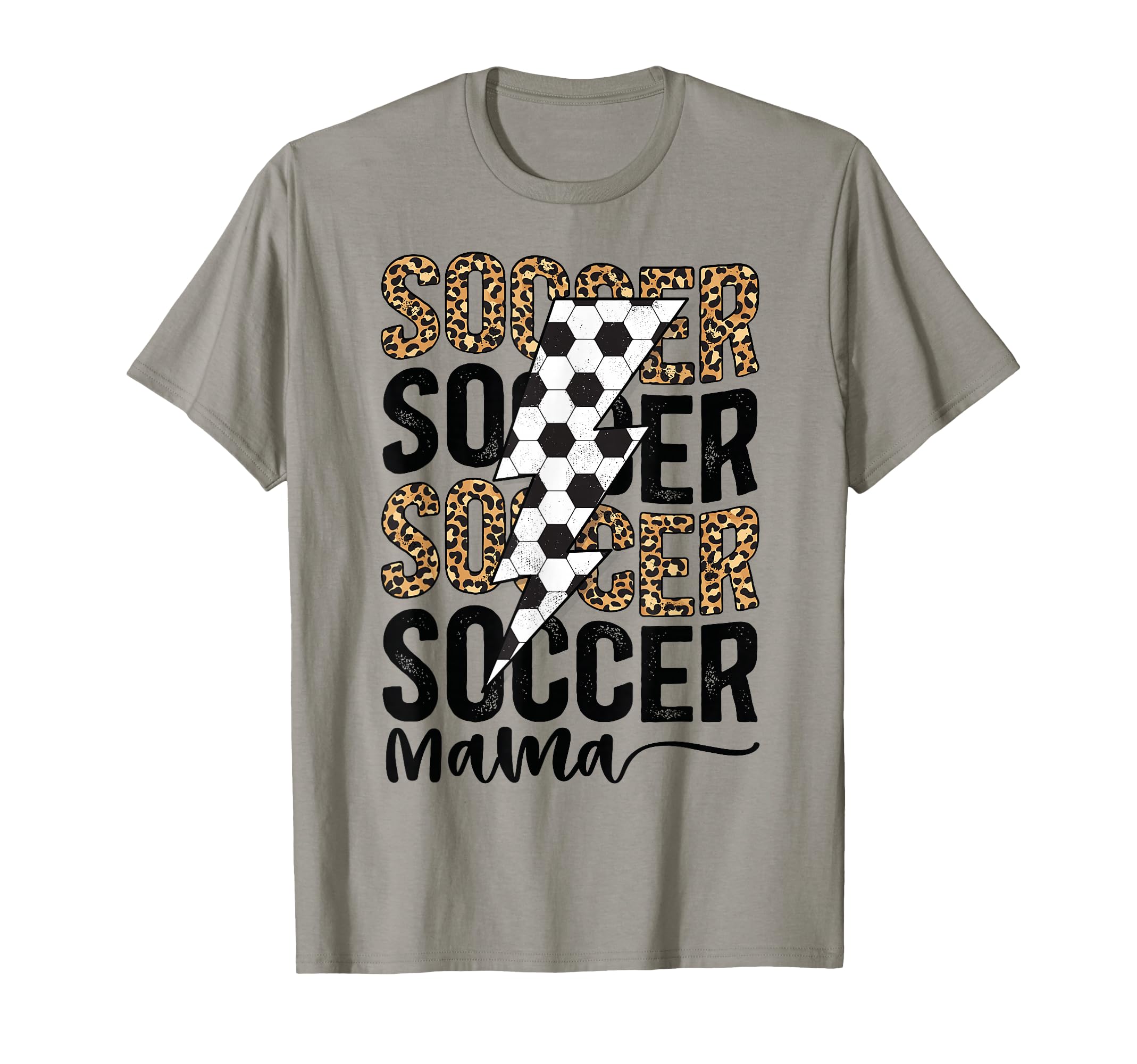 Soccer Mama Leopard Soccer Mom Soccer T-Shirt - Custom Art Print Men Women