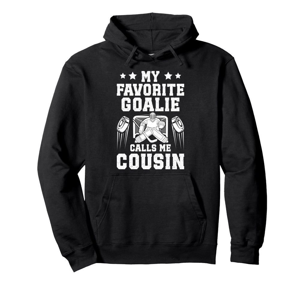 Proud Ice Hockey Goalie Cousin Hoodie - Aesthetic Graphic for Adults