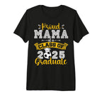 Proud Mama Class 2025 Graduate Soccer T-Shirt - Trendy Graphic Unisex