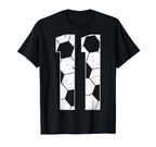 11Th Birthday Soccer Player T-Shirt - Fun Novelty Design Men Women