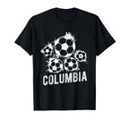 Columbia Colombia Soccer Athlete T-Shirt - Novelty Apparel for Adults