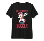 Better Soccer Funny Tri Blend T-Shirt - Fun Novelty Design for Adults